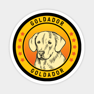 Goldador Dog Portrait Magnet